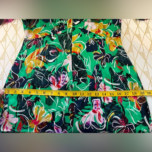 SALONI NWT Eden Floral Dress in Emerald 100% Silk Size 6 - Picture 12 of 14